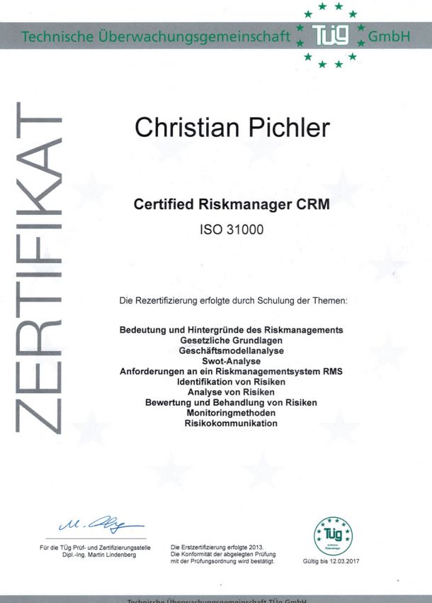 Zertifikat Qualitätsmanagement